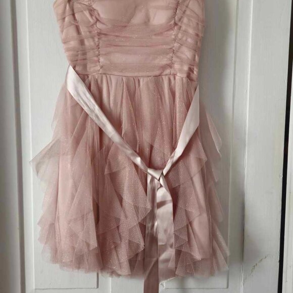 Le chateau Y2K Rose Pink Sleeveless Semi Formal Prom Dress Sz 9 - Picture 4 of 4